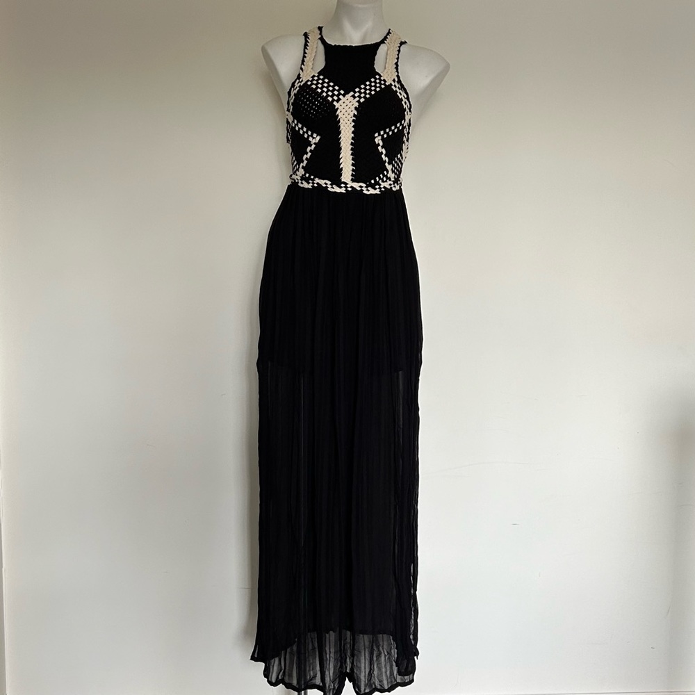 Urban Outfitters Pins & Needles Woven Bodice Maxi Dress, Black 0 XS - Picture 5 of 13